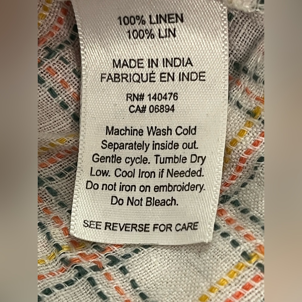 Faherty Cream and Multicolor Plaid Mini Dress - Picture 7 of 7